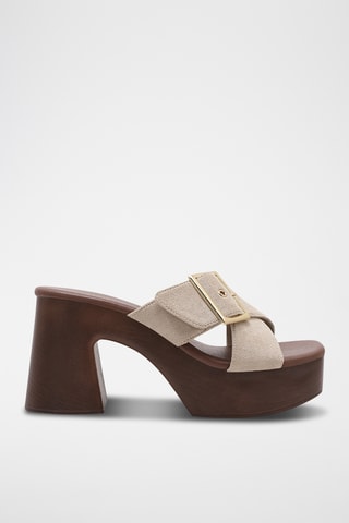 Mules à talons Oona - Beige