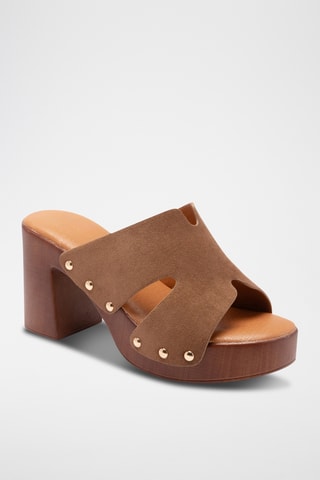 Mules à talons Rafaela - Marron