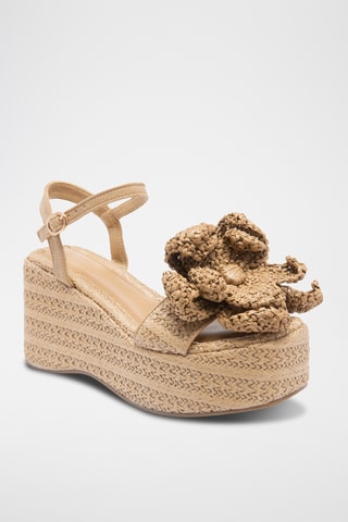 Sandales compensées Silvia - Beige