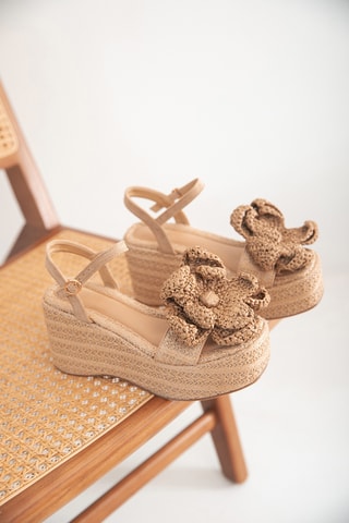 Sandales compensées Silvia - Beige