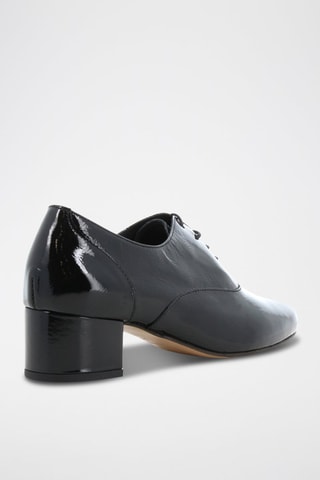Derbys à talons en cuir verni - Noir