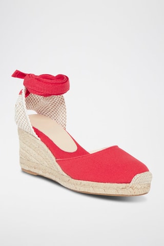 Espadrilles compensées Olympe - Rouge