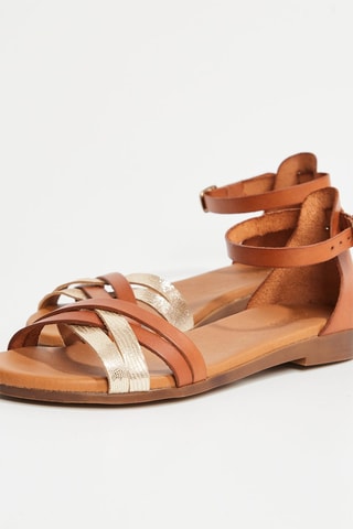 Sandales en cuir Yael - Marron