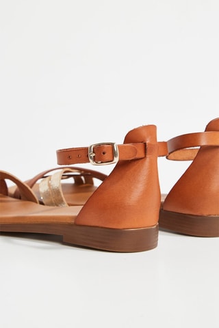 Sandales en cuir Yael - Marron