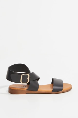 Sandales en cuir Aylin - Noir