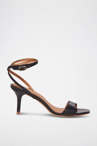 Sandales à talons en cuir Glycine  - Noir