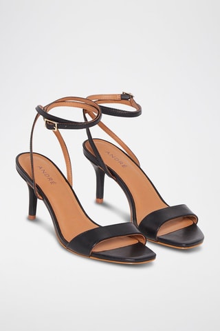 Sandales à talons en cuir Glycine  - Noir