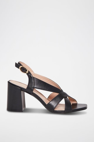 Sandales à talons en cuir Joliet - Noir