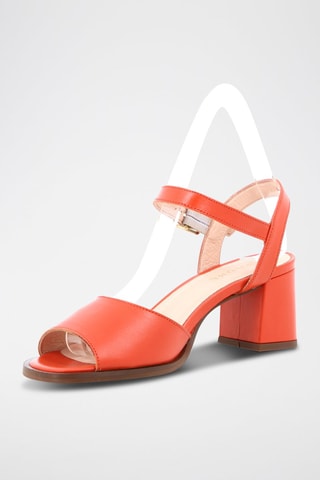 Sandales à talons en cuir Kilda - Orange