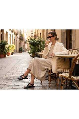 Sandales en cuir Erynon - Noir