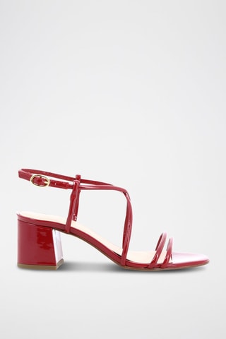 Sandales à talons en cuir Kat - Rouge