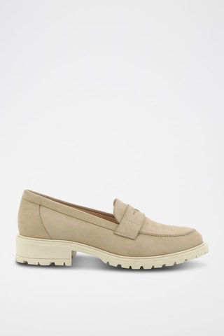 Mocassins en cuir Ukita Beige