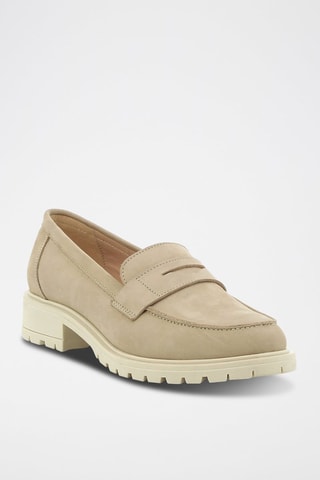 Mocassins en cuir Ukita Beige