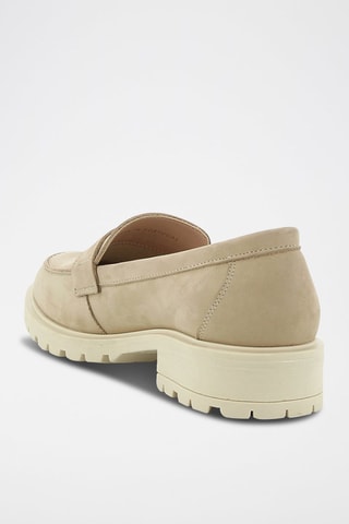 Mocassins en cuir Ukita Beige