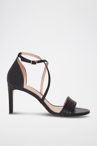 Sandales à talons en cuir Ilyana - Noir