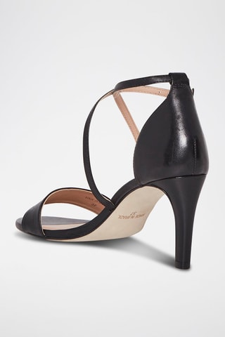 Sandales à talons en cuir Ilyana - Noir