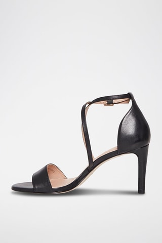 Sandales à talons en cuir Ilyana - Noir