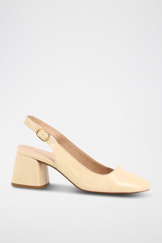 Sandales à talons en cuir Louise - Blanc