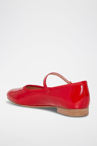Babies en cuir verni Agathe - Rouge