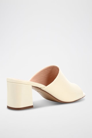 Mules à talons en cuir Ziggy - Marron