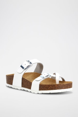 Sandales en cuir Mae - Blanc