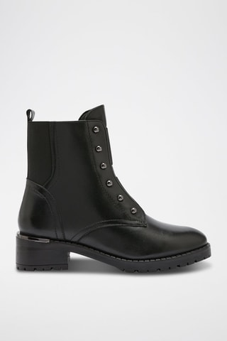 Boots en cuir Alvi - Noir