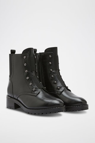 Boots en cuir Alvi - Noir