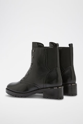 Boots en cuir Alvi - Noir