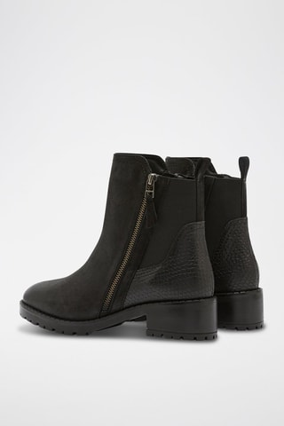 Boots en cuir Mounia - Noir