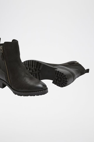 Boots en cuir Mounia - Noir