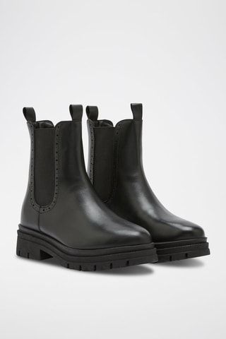 Boots en cuir Olia - Noir