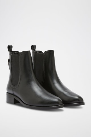 Bottines en cuir Inno - Noir