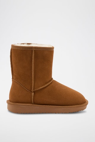 Bottines fourrées en nubuck Snowball - Camel