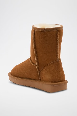 Bottines fourrées en nubuck Snowball - Camel