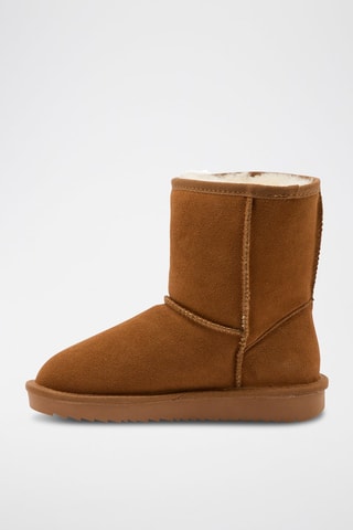 Bottines fourrées en nubuck Snowball - Camel