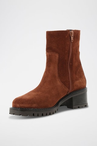 Bottines en croûte de cuir nubuck Lacca - Camel