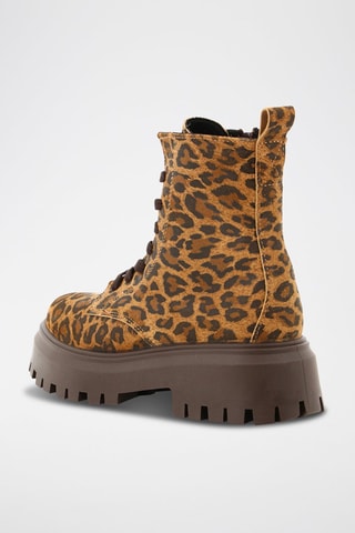 Bottines en croûte de cuir Loupi - Marron