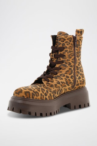 Bottines en croûte de cuir Loupi - Marron