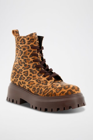 Bottines en croûte de cuir Loupi - Marron
