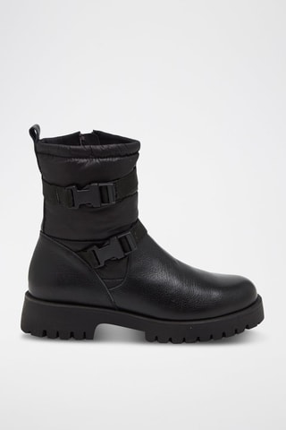 Bottines en cuir - Noir