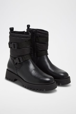 Bottines en cuir - Noir