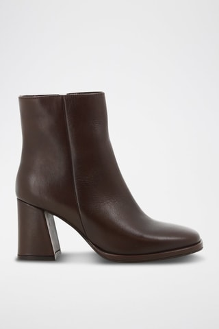 Bottines en cuir Isaure - Marron