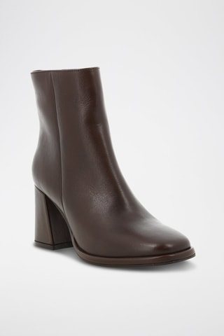 Bottines en cuir Isaure - Marron