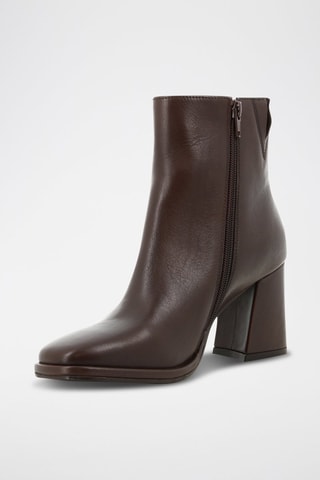 Bottines en cuir Isaure - Marron