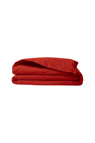 Housse de couette en coton 57 fils/cm² Orage - Rouge