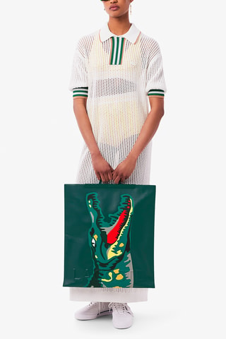 Sac shopping en cuir - Vert