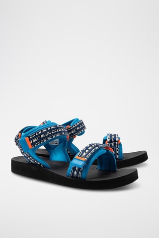 Sandales Suruga  - Bleu cobalt et noir