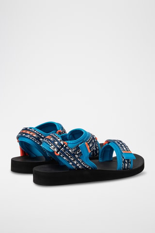 Sandales Suruga  - Bleu cobalt et noir