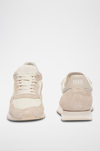 Baskets en cuir Partner 70s  - Ecru