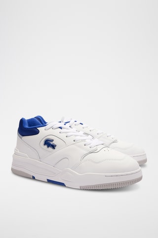 Zapatillas de piel Lineshot - Blanco y azul rey